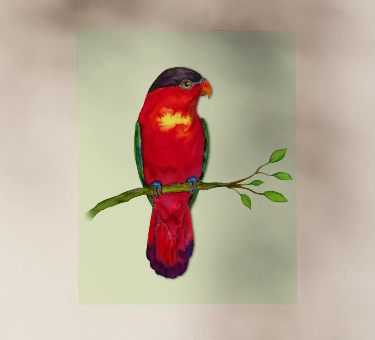Lory dal naso viola Acquerello pellicola backlit da BwiseLizzy