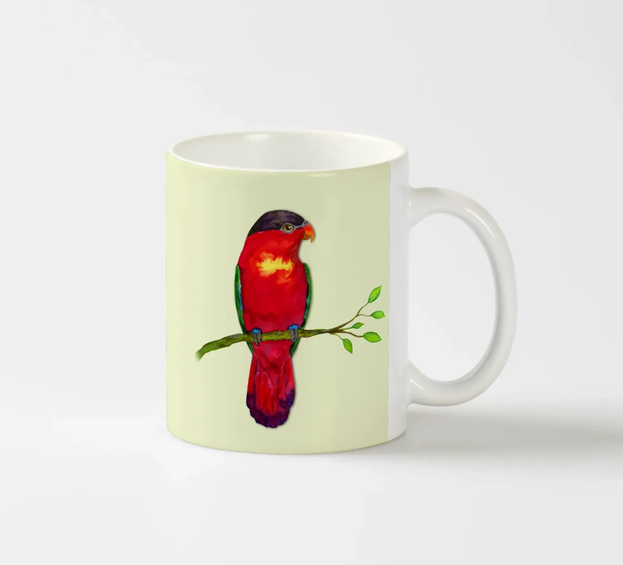 Lory dal naso viola Acquerello tazza in ceramica da BwiseLizzy