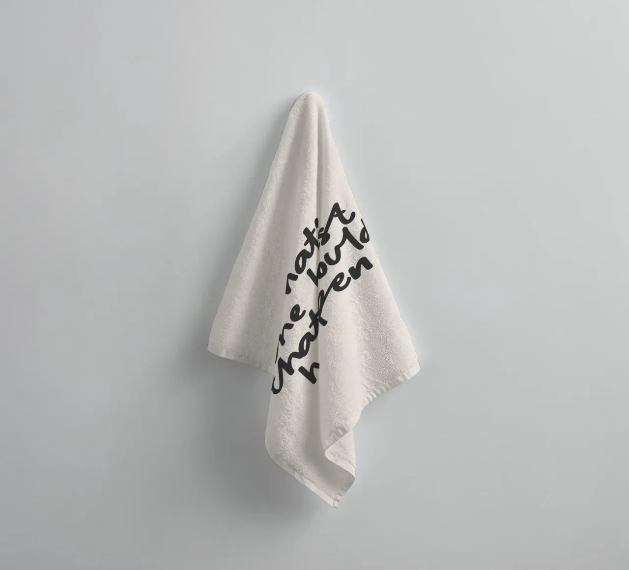 What's The Best That Could Happen Typography Design towel by THE MOTIVATED TYPE