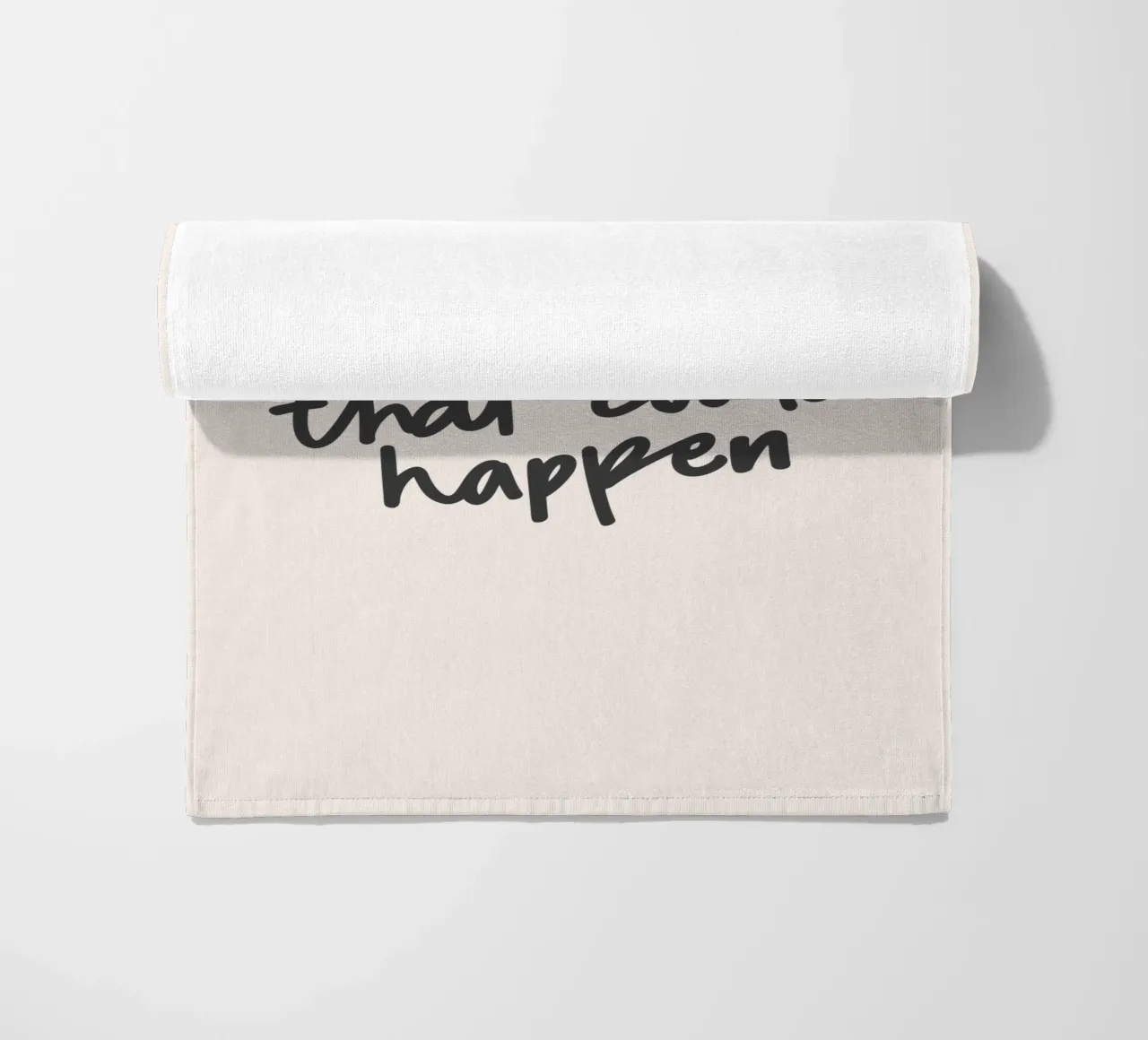 What's The Best That Could Happen Typography Design beach towel by THE MOTIVATED TYPE