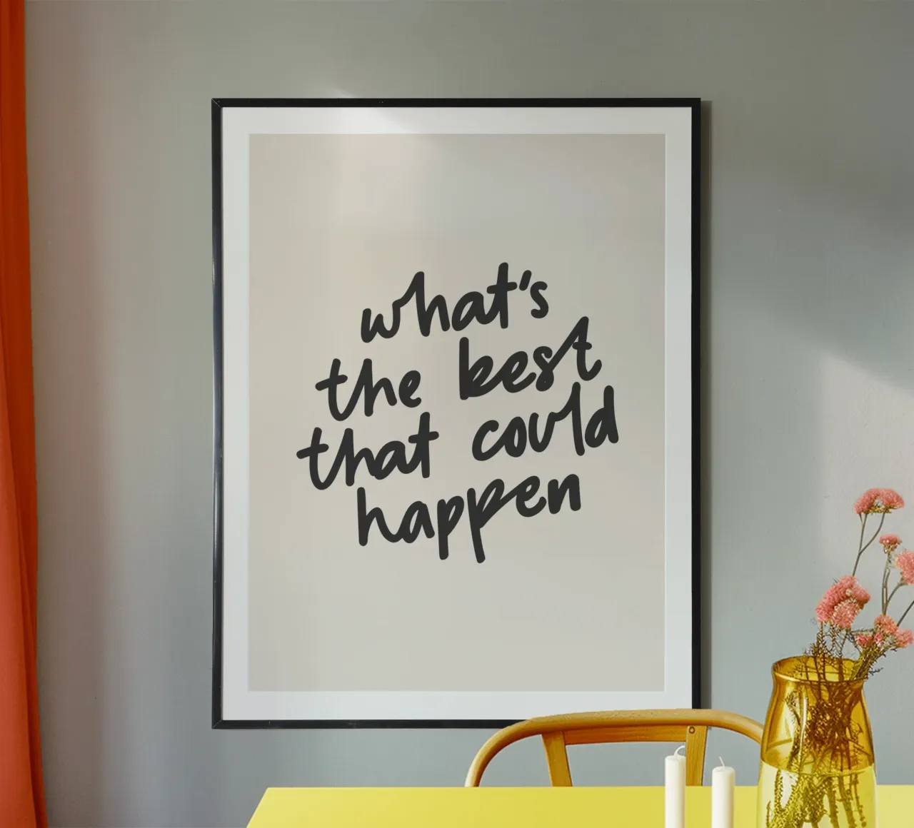 What's The Best That Could Happen Typography Design hahnemühle by THE MOTIVATED TYPE