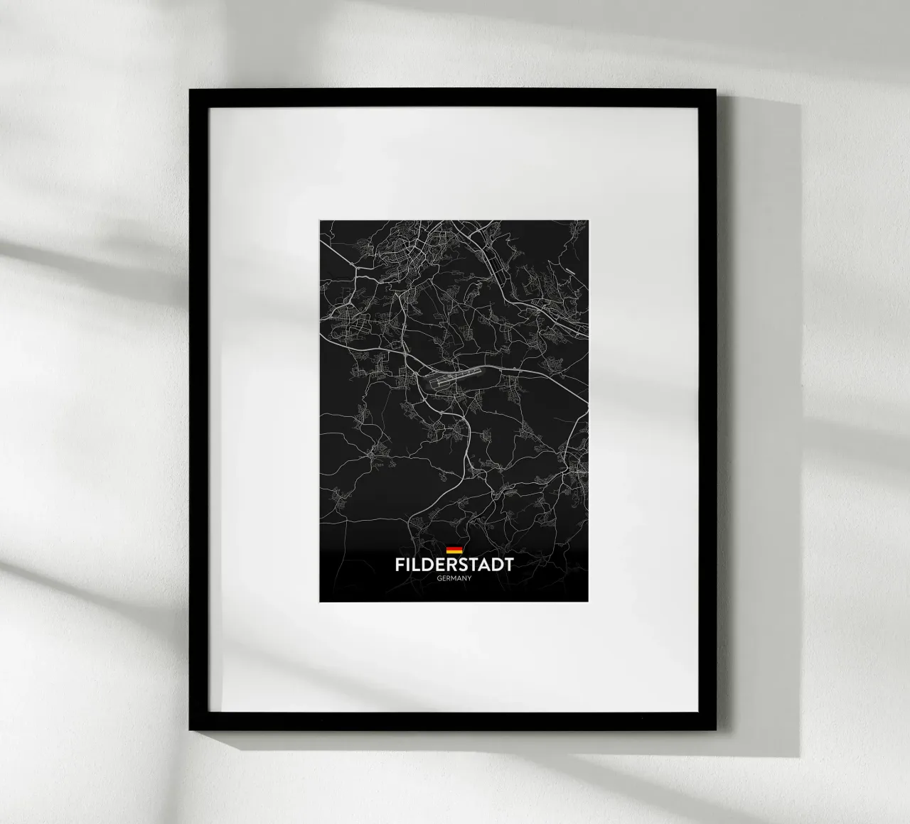 Filderstadt DE poster con telaio in alluminio da Christopher Adams