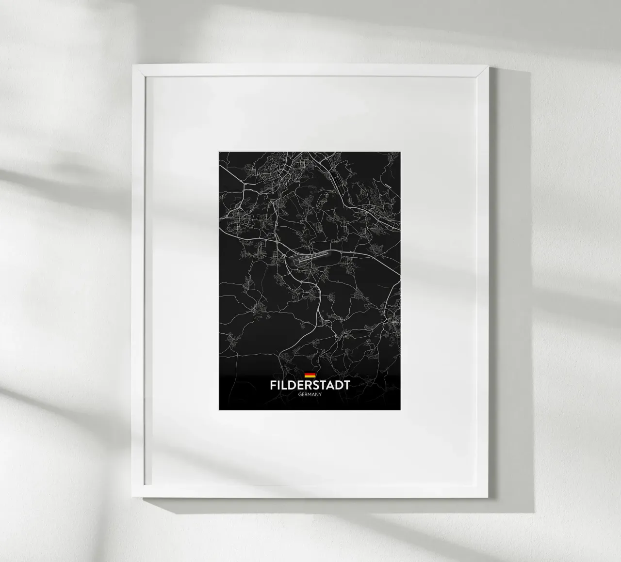 Filderstadt DE poster con telaio in alluminio da Christopher Adams