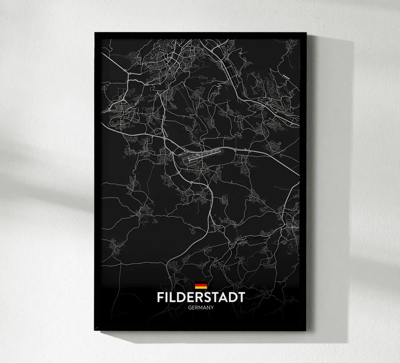 Filderstadt DE poster con telaio in alluminio da Christopher Adams