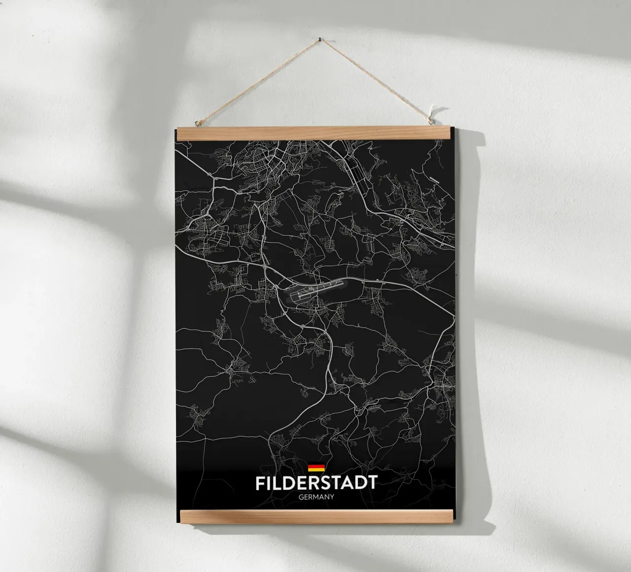 Filderstadt DE poster con telaio in alluminio da Christopher Adams