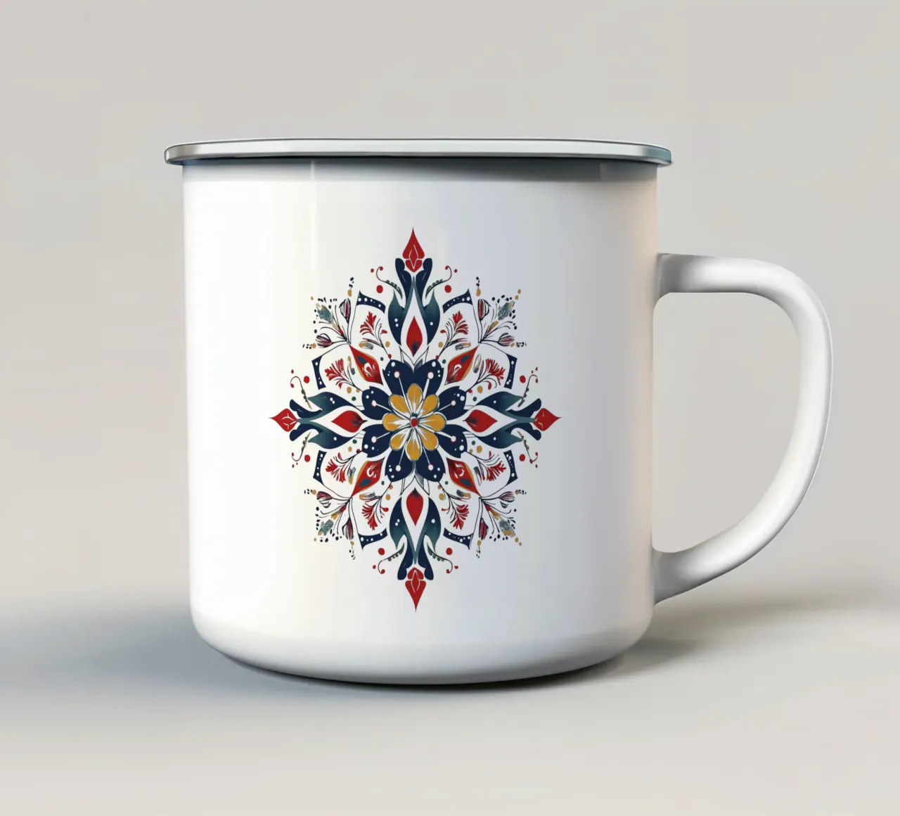 Mandala di Natale tazza in smalto da Spiritual Touch
