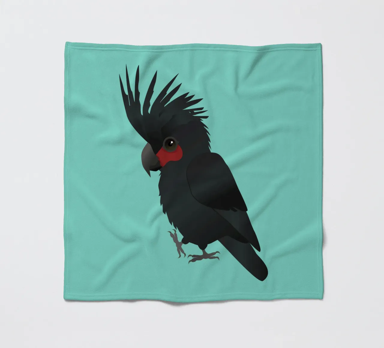 Palm cockatoo vector illustration fleece blanket by BwiseLizzy