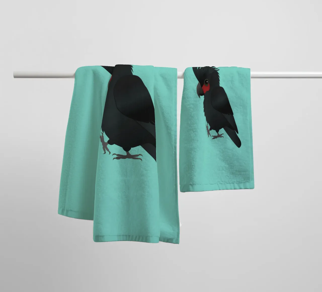 Illustration vectorielle d'un cacatoès palmiste serviette de bain de BwiseLizzy