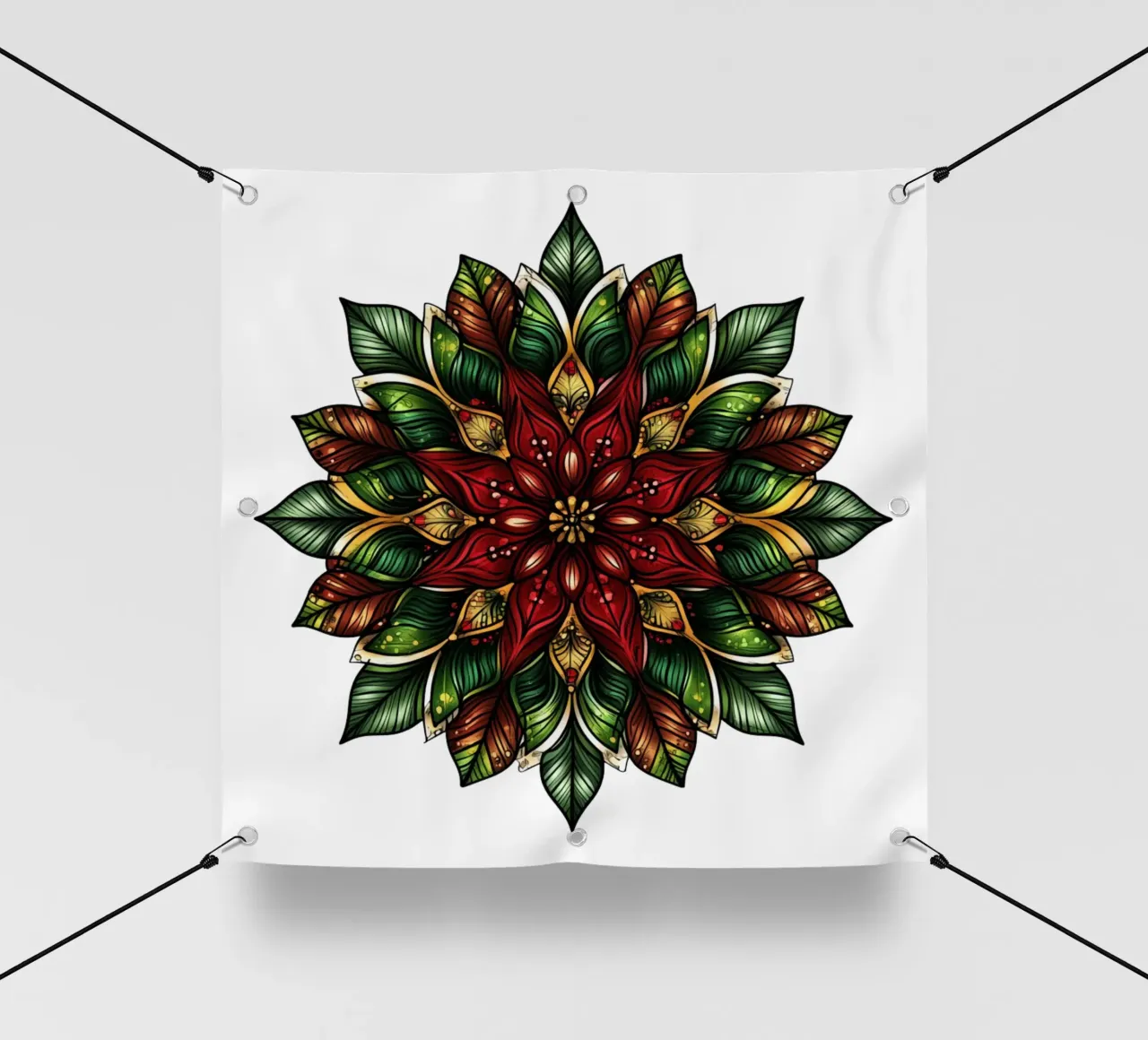 Christmas Mandala pvc cover by Spiritual Touch