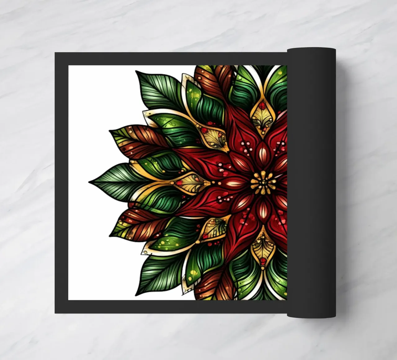 Christmas Mandala doormat by Spiritual Touch