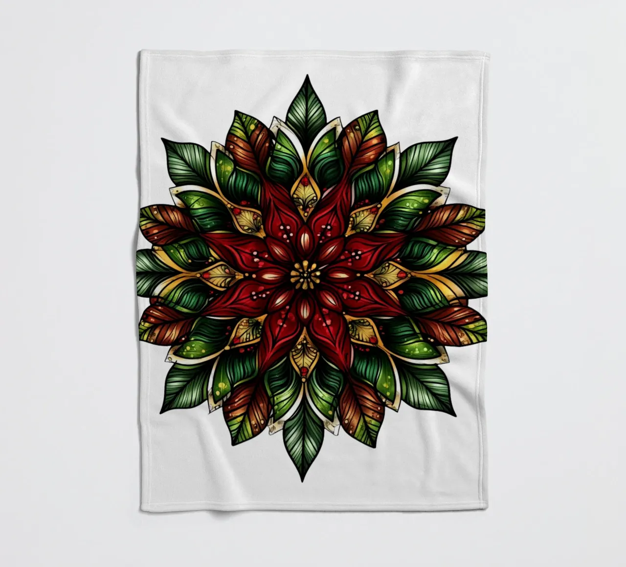 Mandala di Natale coperta in pile da Spiritual Touch