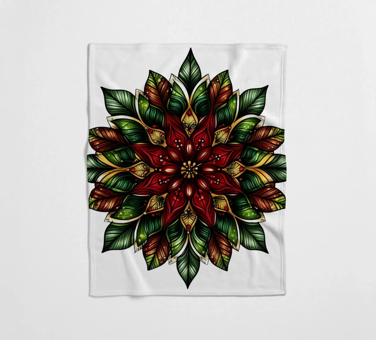 Mandala di Natale coperta in pile da Spiritual Touch