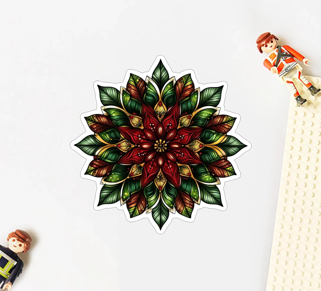 Weihnachts-Mandala Sticker von Spiritual Touch