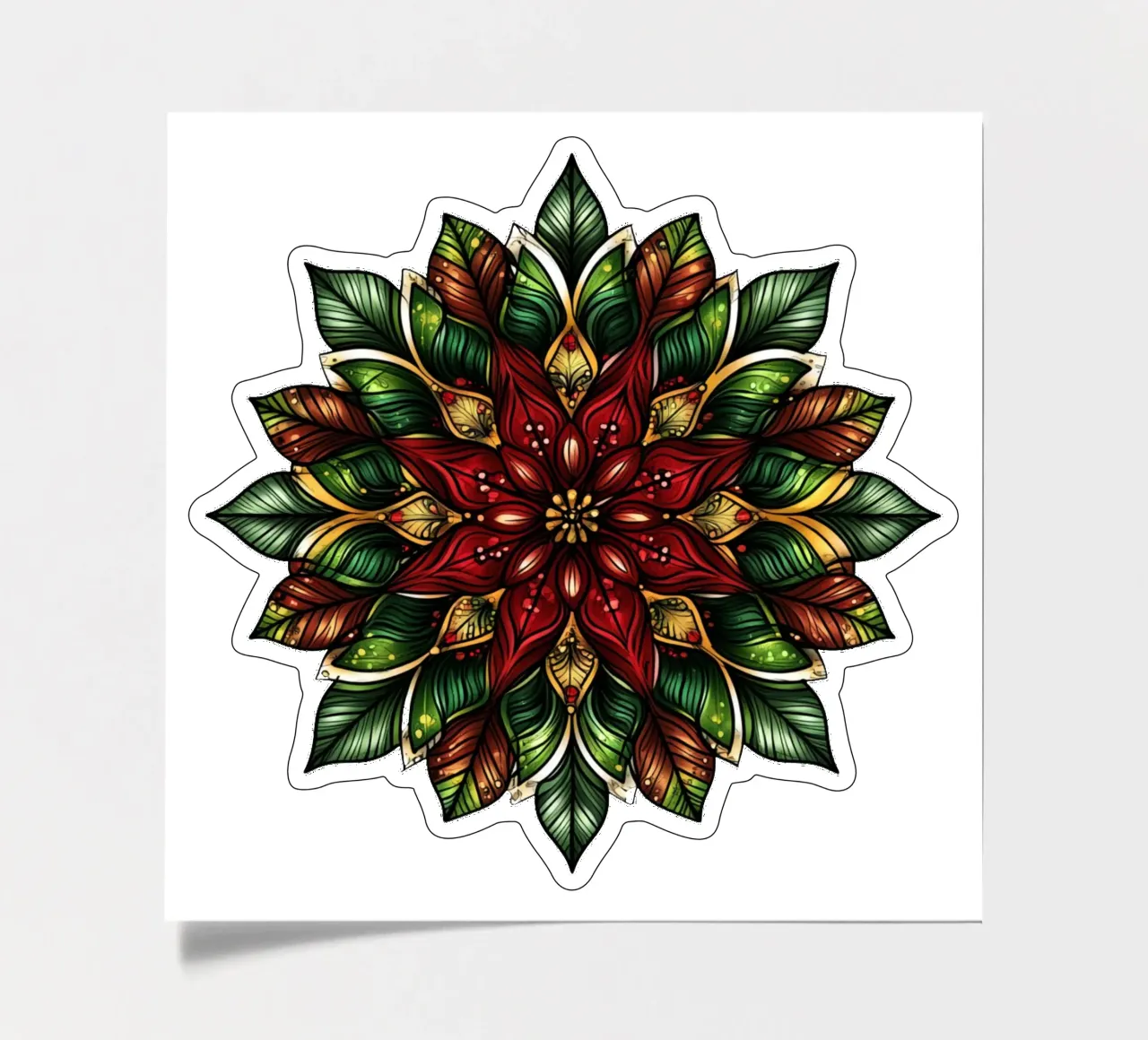 Weihnachts-Mandala Stickerbogen von Spiritual Touch