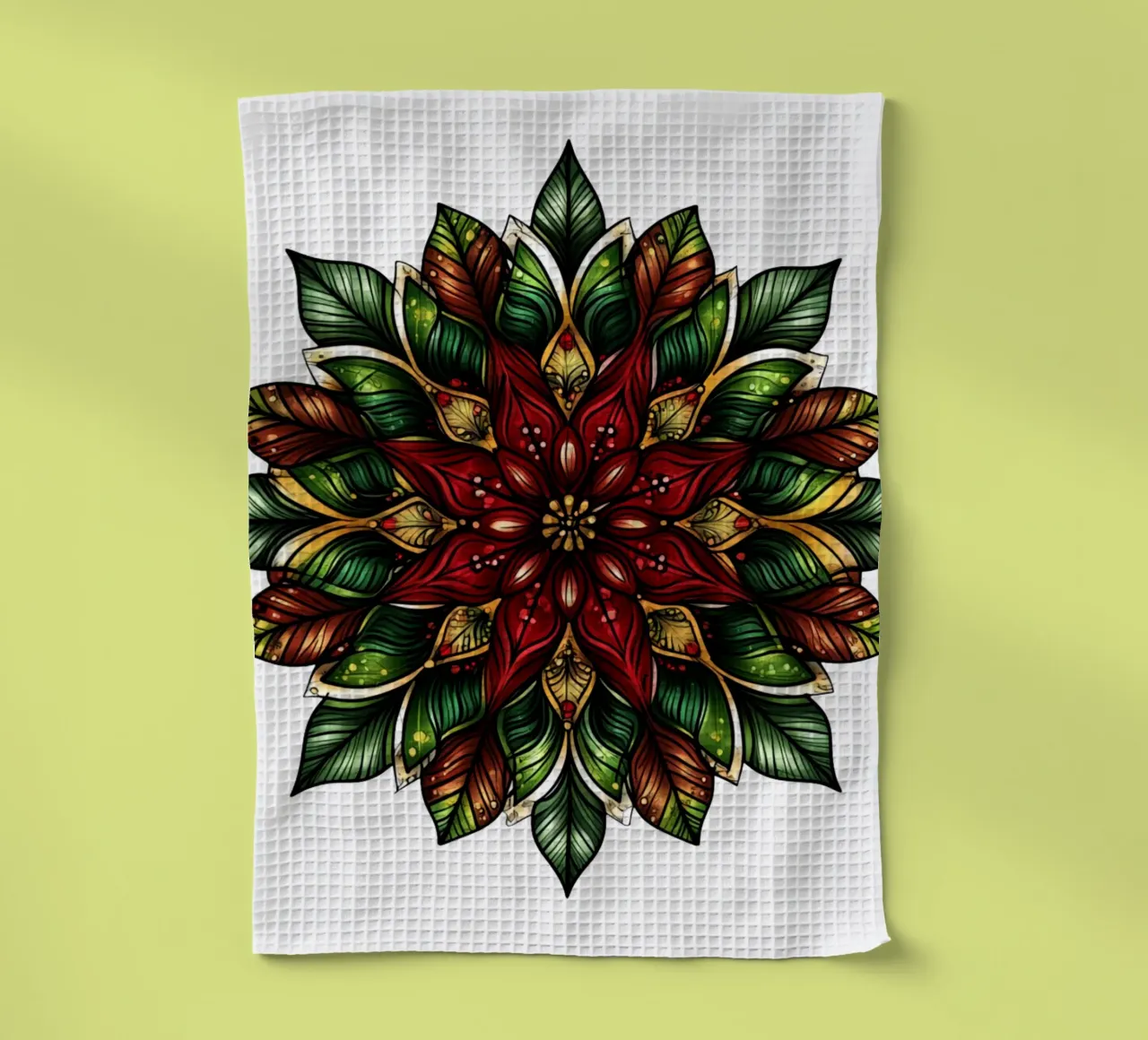 Mandala de Navidad paño de cocina de Spiritual Touch