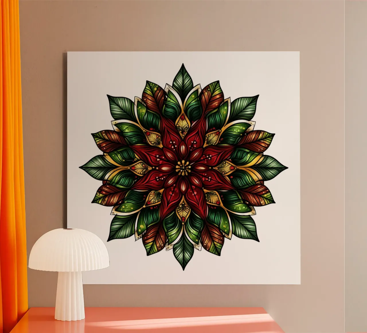 Mandala de Noël panneau forex de Spiritual Touch