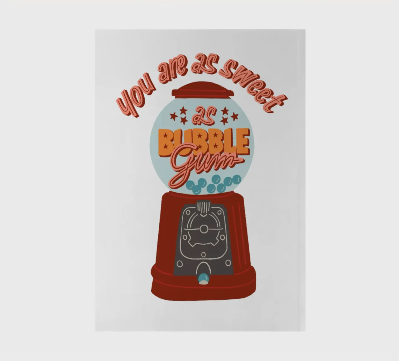 Küche Kaugummi Automat Lustiges Zitat Retro notebook by incomeforcreatives