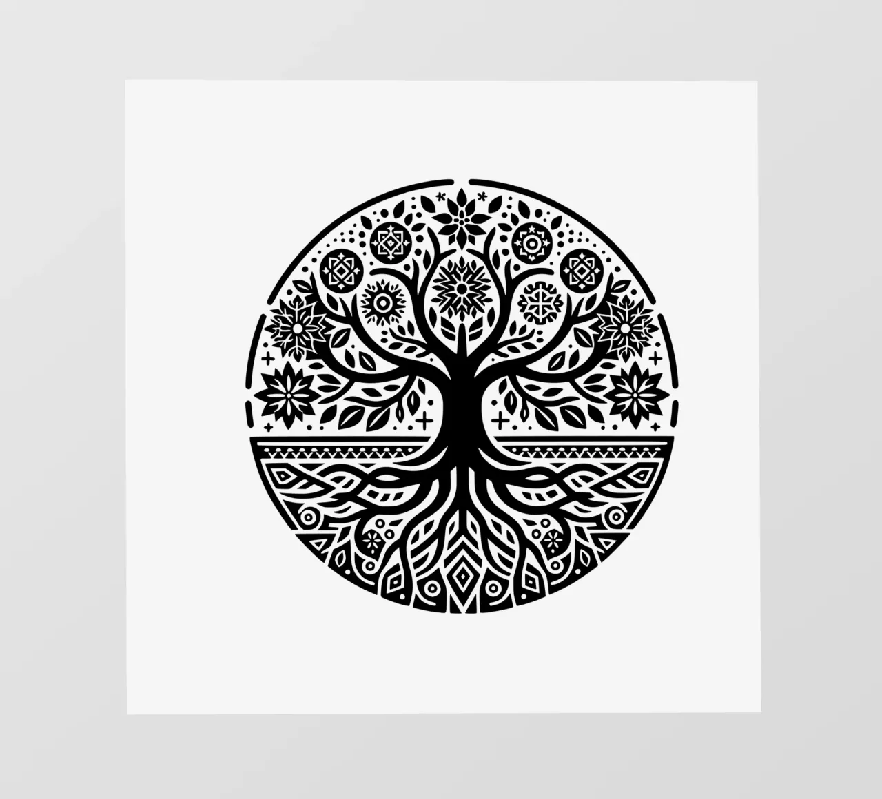 Albero della vita in bianco e nero pellicola backlit da Spiritual Touch