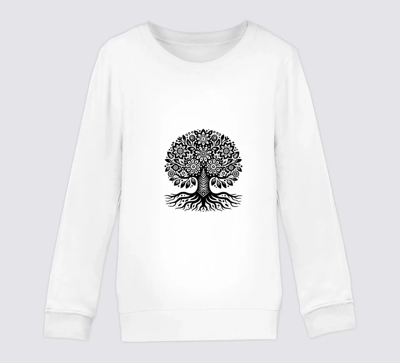 Albero della vita in bianco e nero felpa bambino da Spiritual Touch