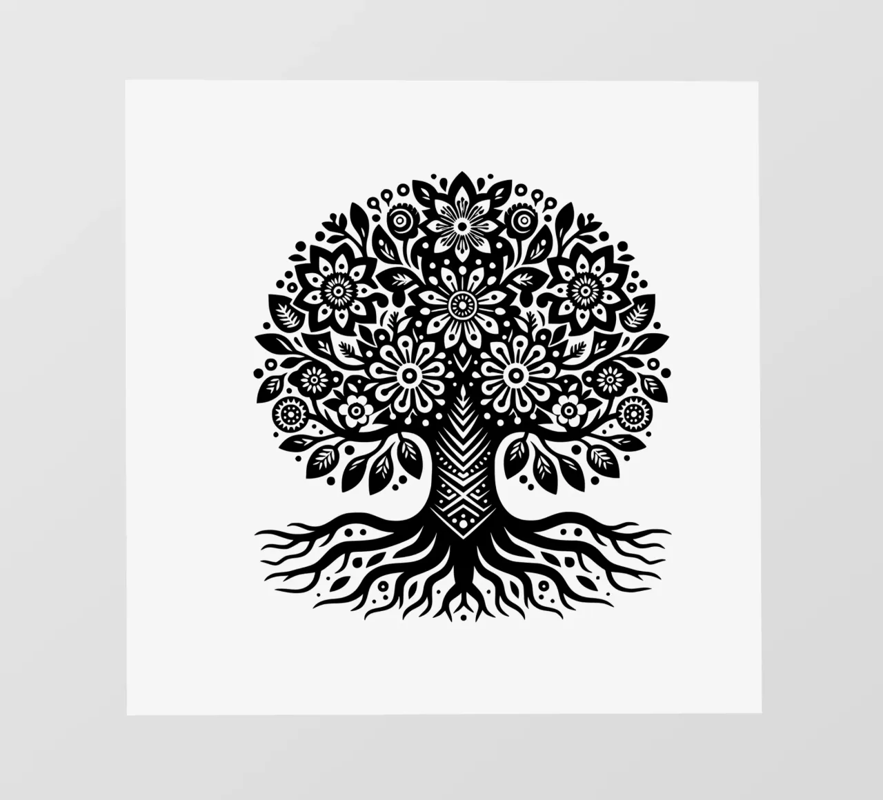 Albero della vita in bianco e nero pellicola backlit da Spiritual Touch