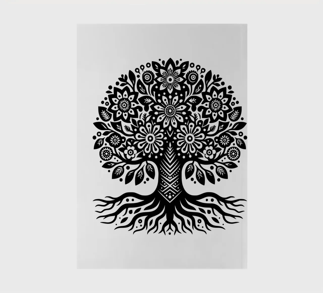 Black & White Tree of Life notebook by Spiritual Touch
