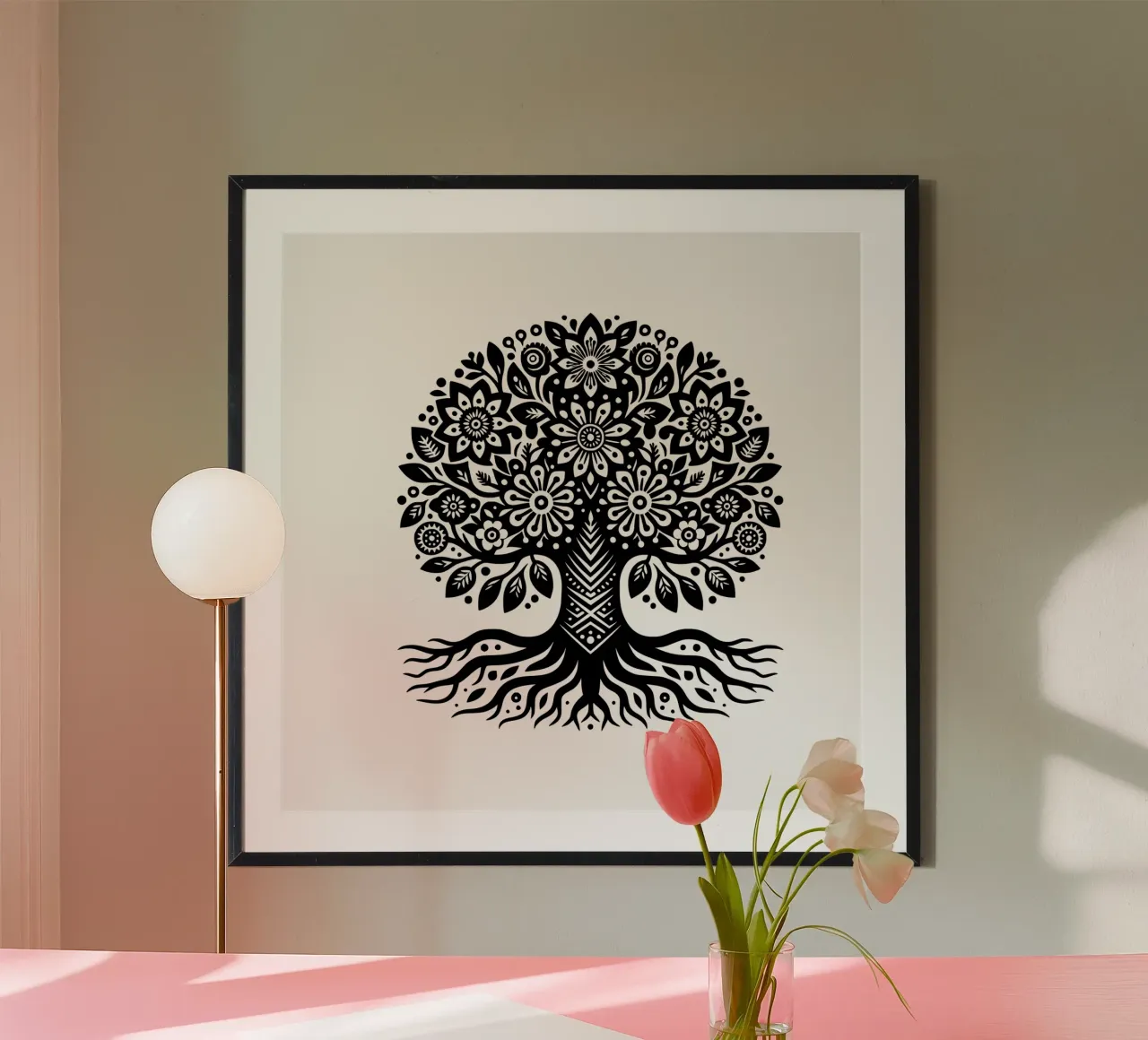 Albero della vita in bianco e nero carta hahnemühle da Spiritual Touch
