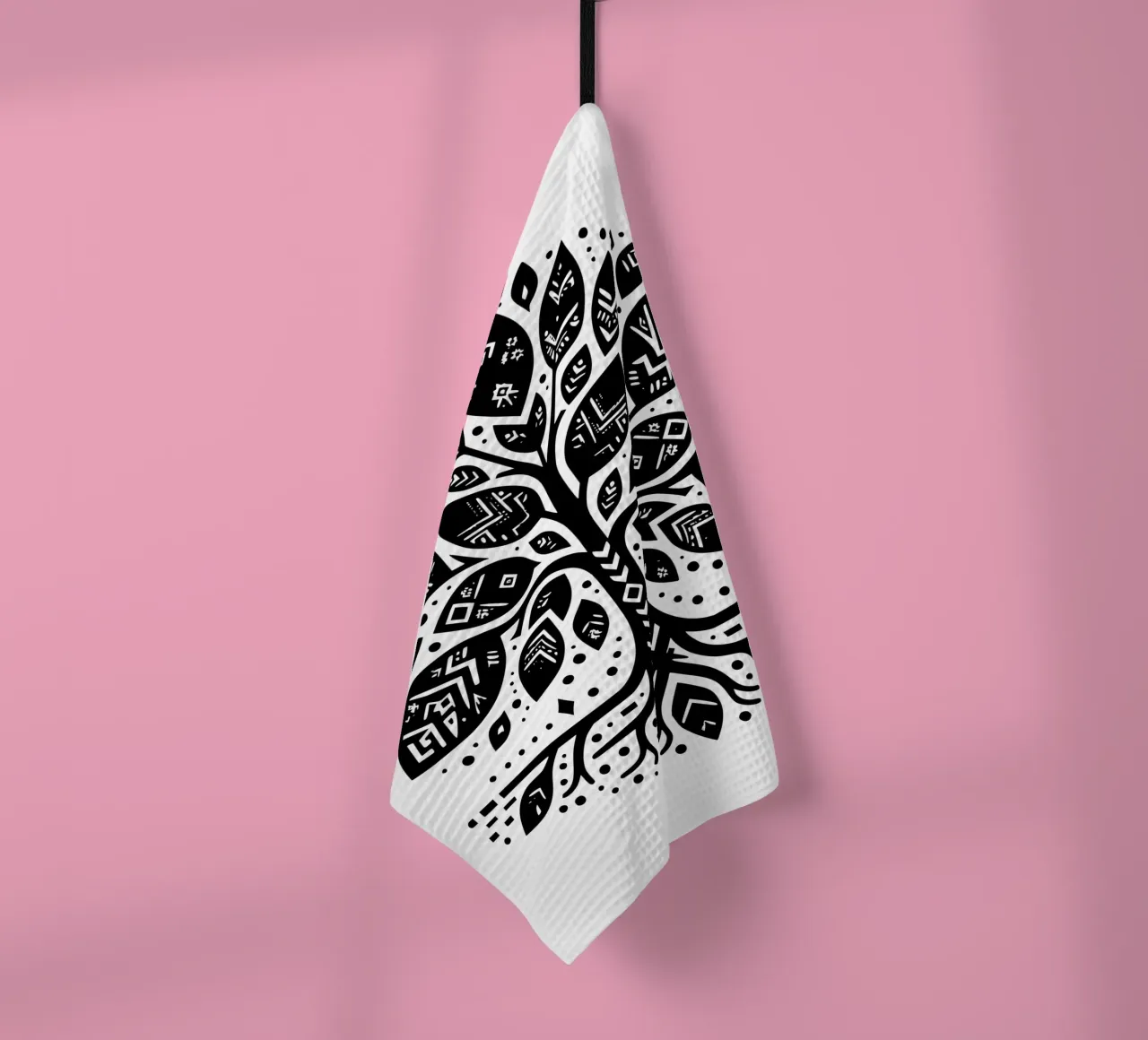 Albero della vita in bianco e nero canovaccio da cucina da Spiritual Touch