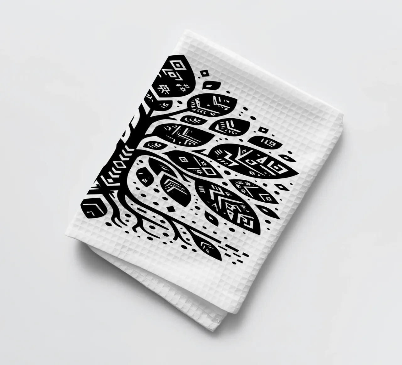 Albero della vita in bianco e nero canovaccio da cucina da Spiritual Touch