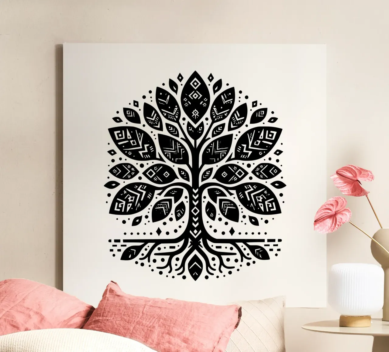 Black & White Tree of Life canvas by Spiritual Touch