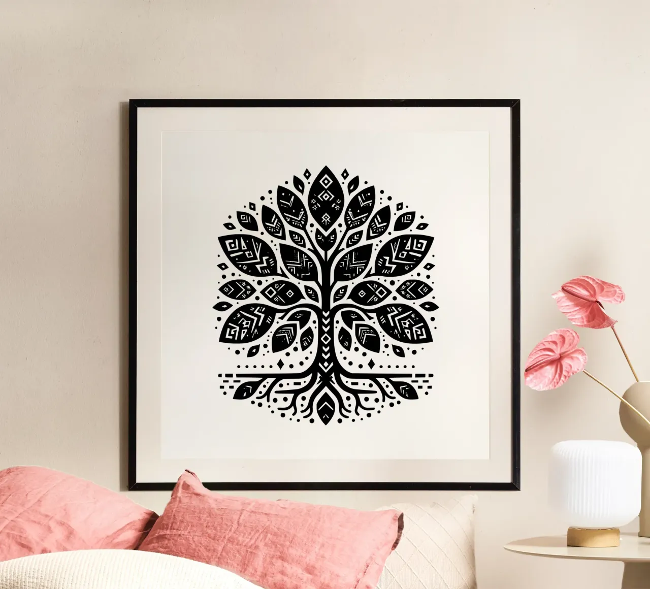 Albero della vita in bianco e nero carta hahnemühle da Spiritual Touch