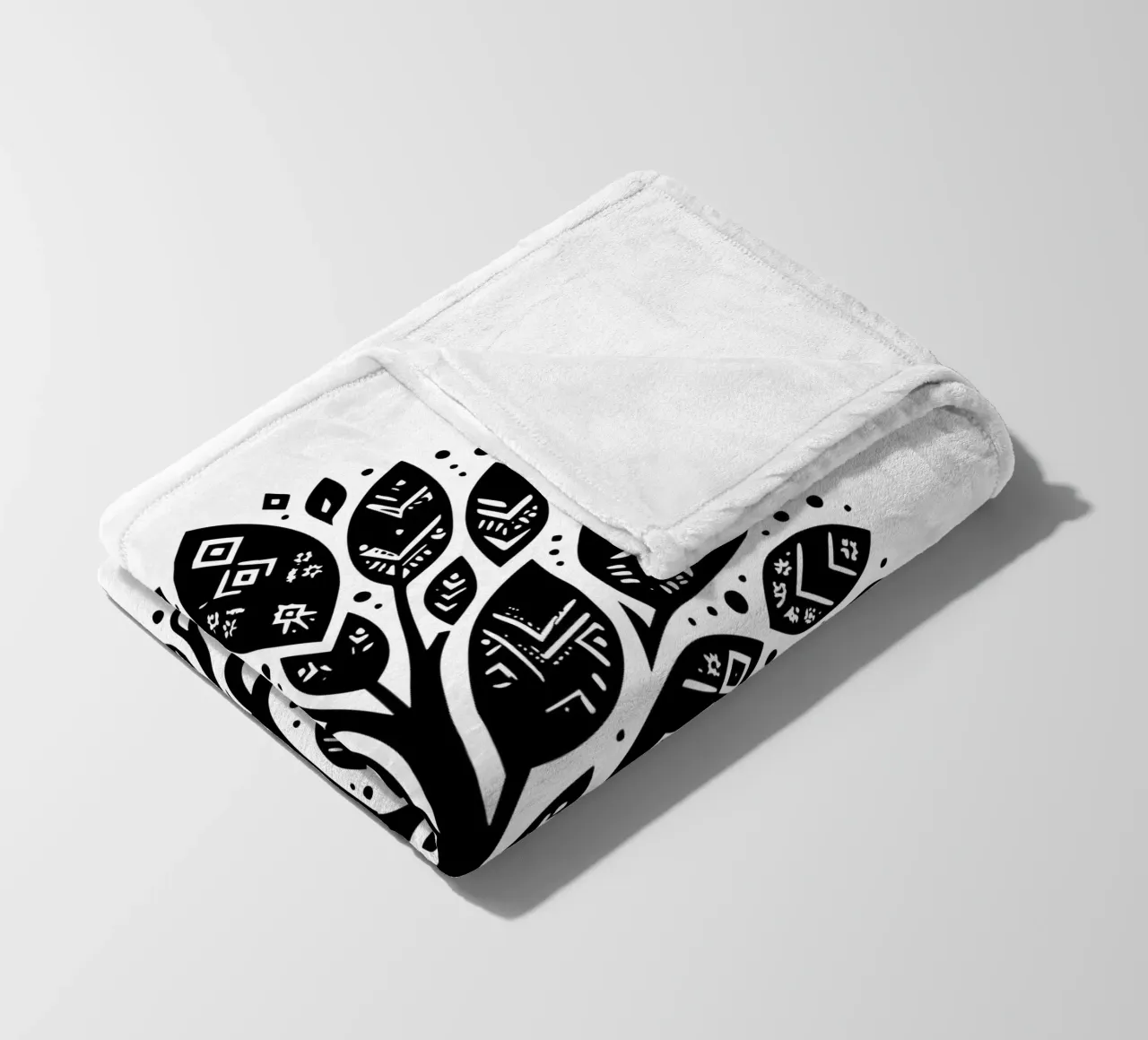 Albero della vita in bianco e nero coperta in pile da Spiritual Touch