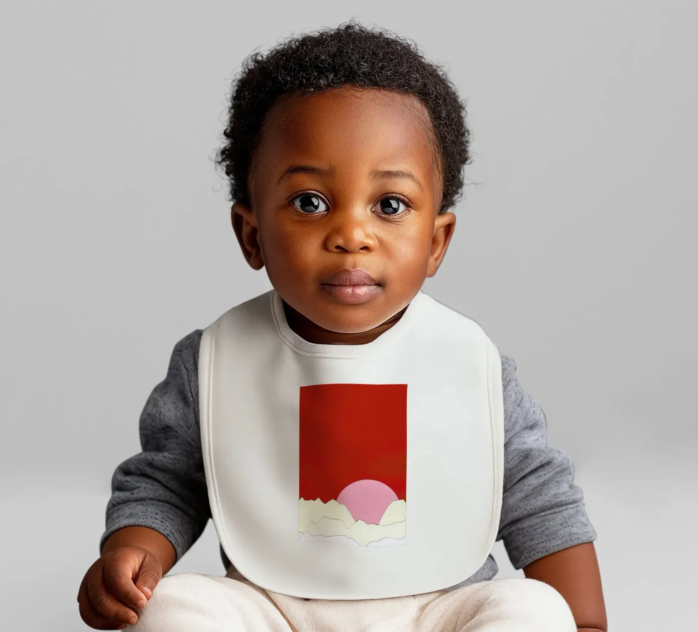 Sunset Styria baby bib by Rosi Feist