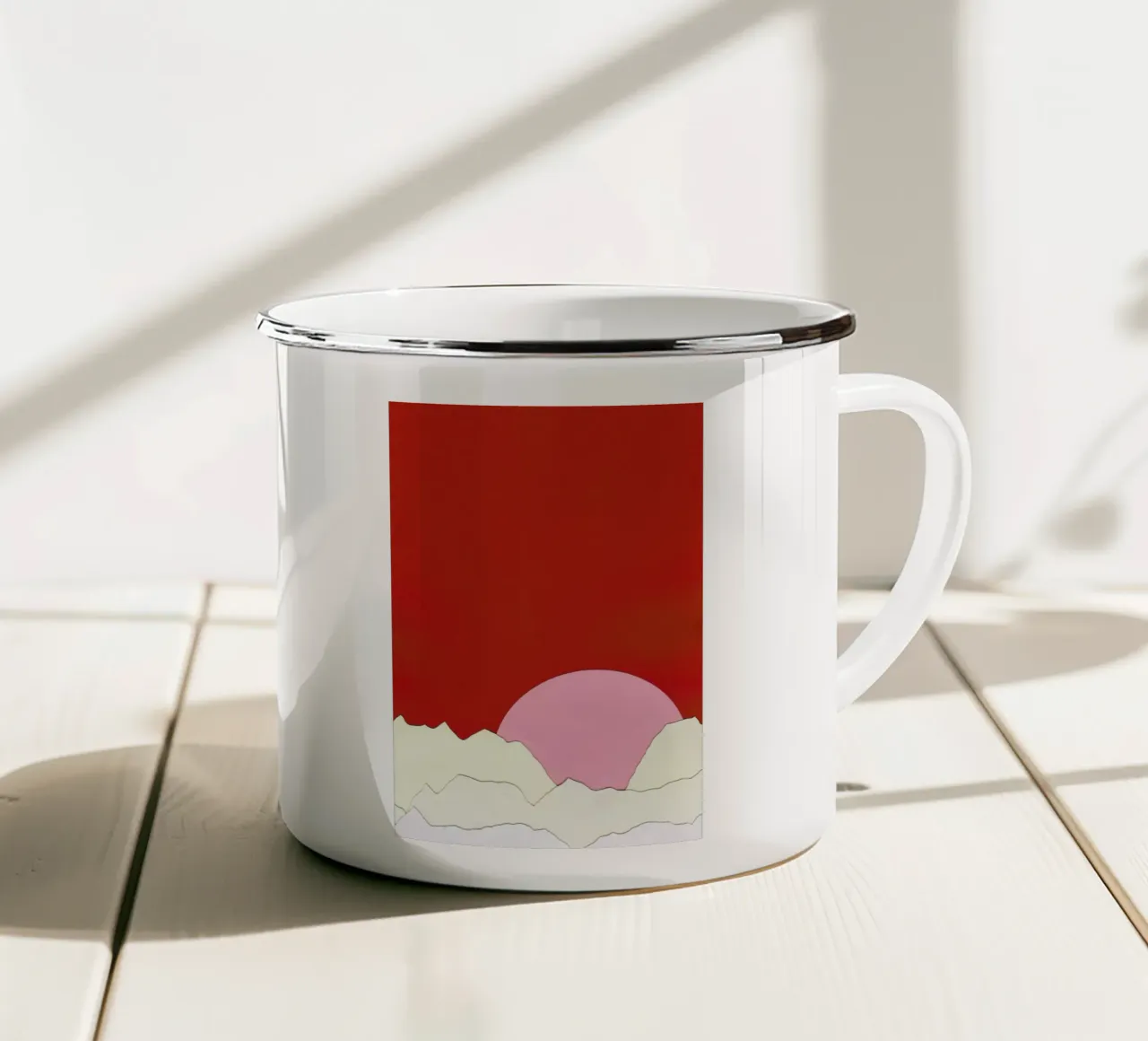 Sunset Styria tazza in smalto da Rosi Feist