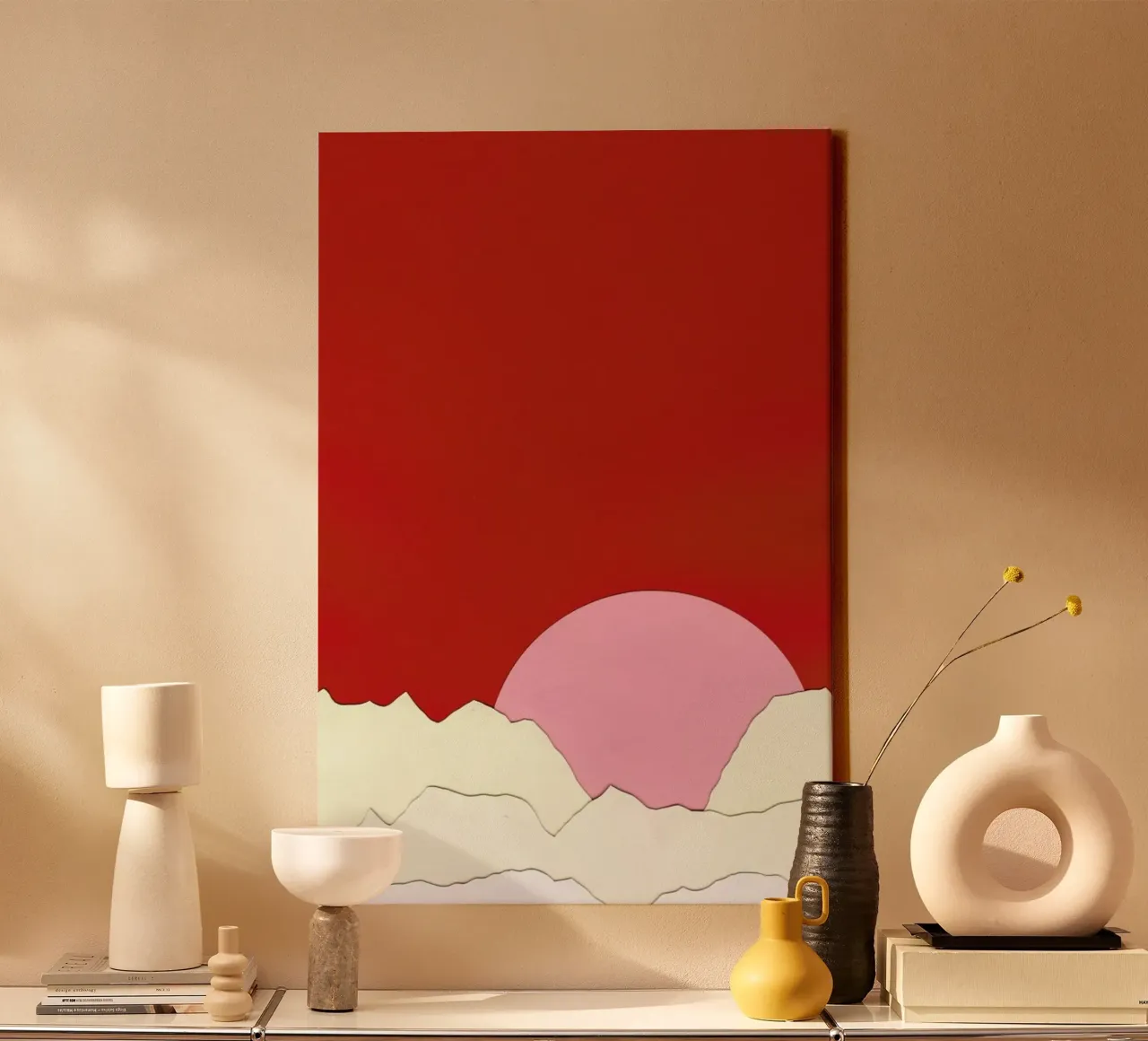 Sunset Styria canvas van Rosi Feist