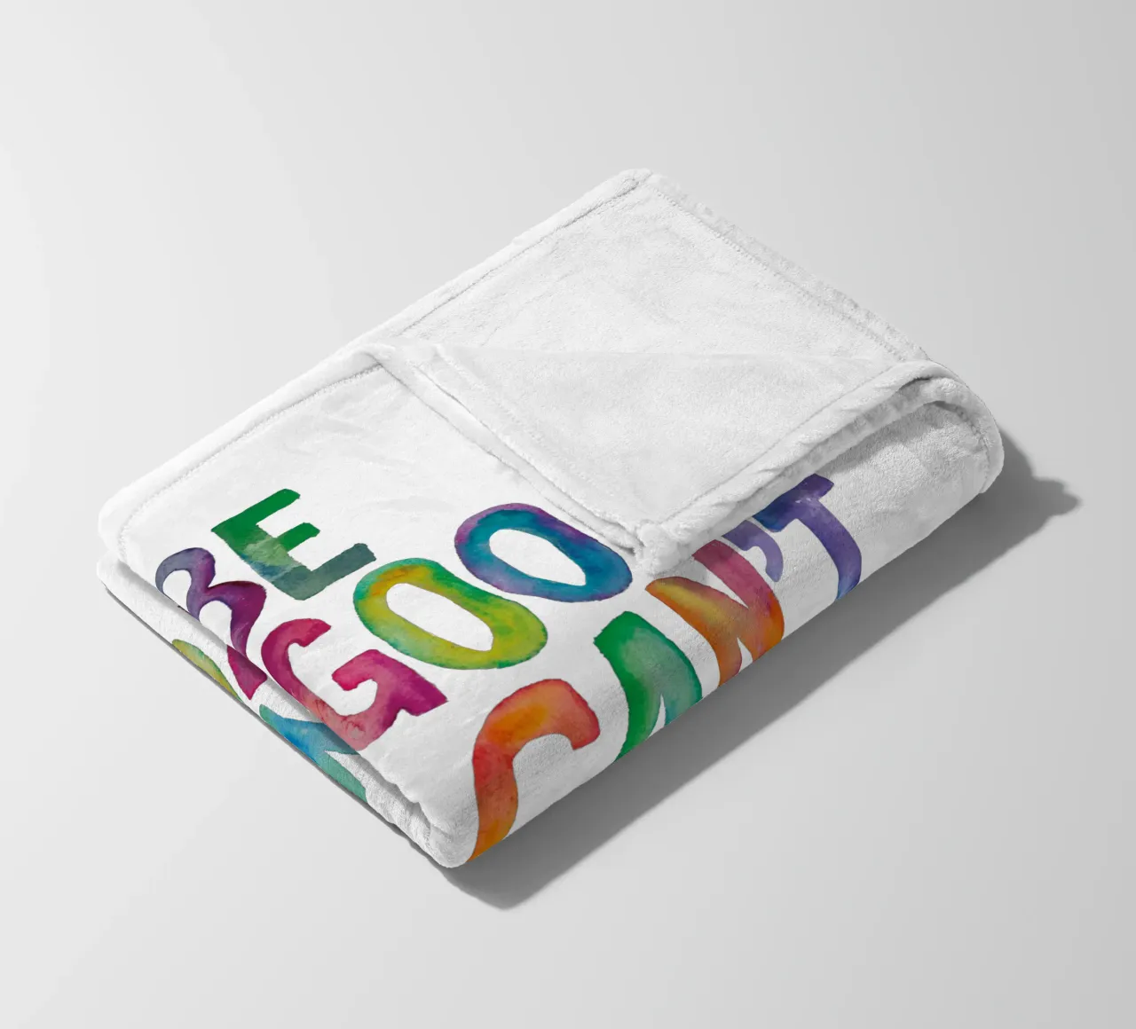 Be So Good They Can't Ignore You Rainbow Typography Design fleece blanket by THE MOTIVATED TYPE
