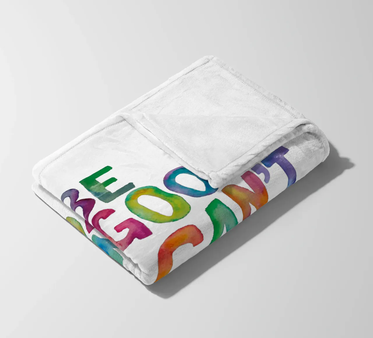 Be So Good They Can't Ignore You Rainbow Typography Design fleece blanket by THE MOTIVATED TYPE