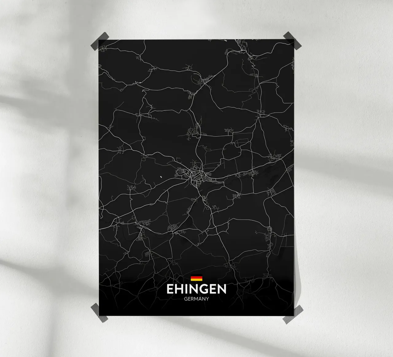 Ehingen DE poster con telaio in plastica da Christopher Adams