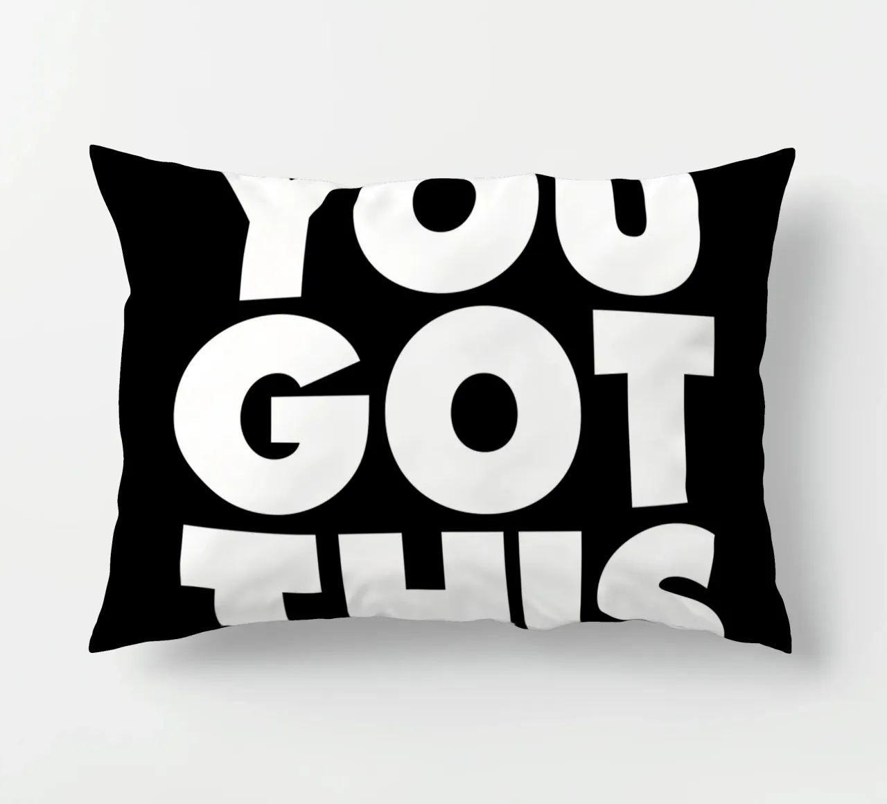 Design tipografico motivazionale You Got This in nero cuscino da THE MOTIVATED TYPE