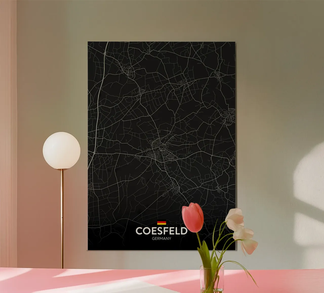 Coesfeld DE poster con telaio in legno da Christopher Adams