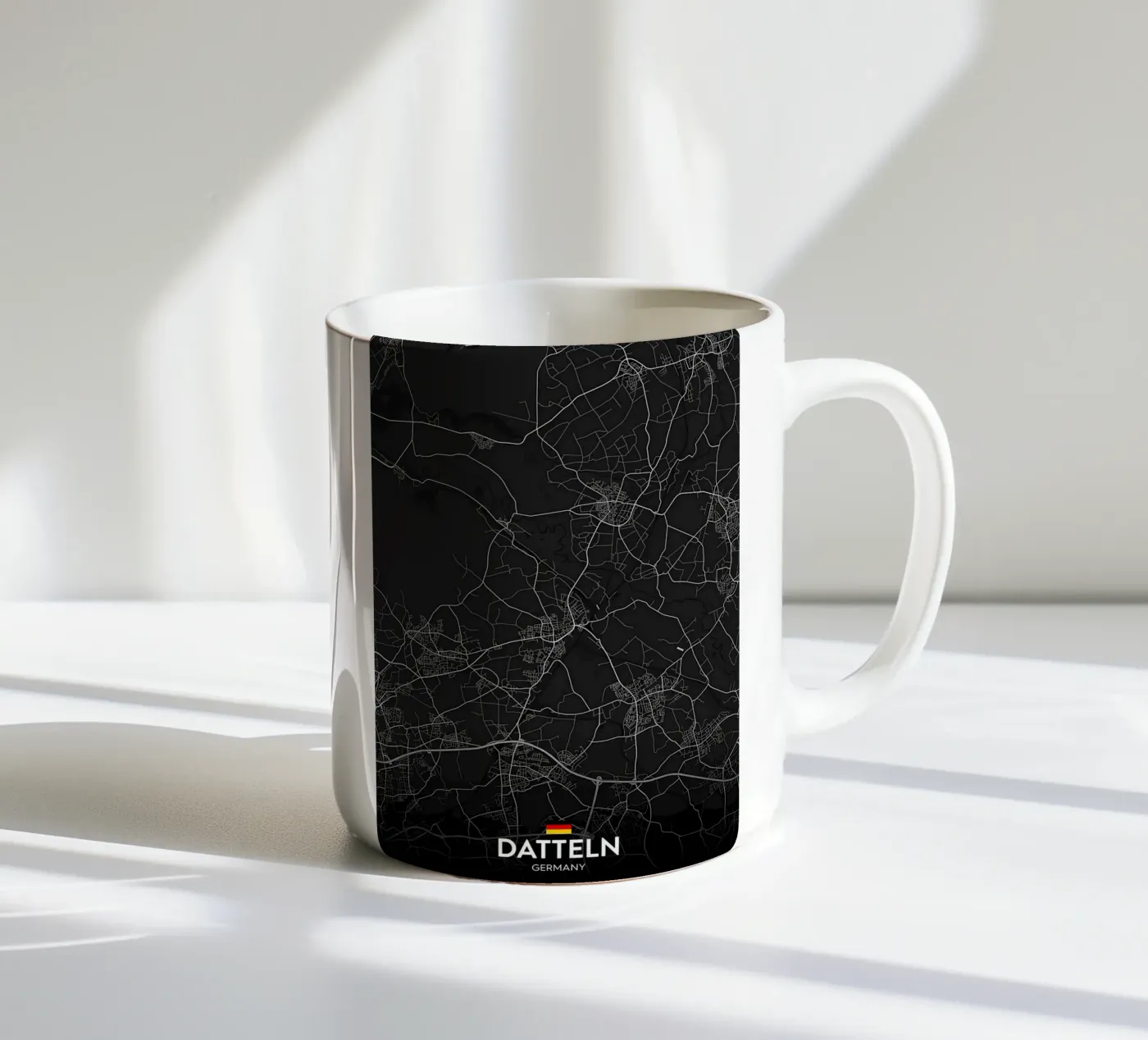 Dates DE ceramic mug by Christopher Adams