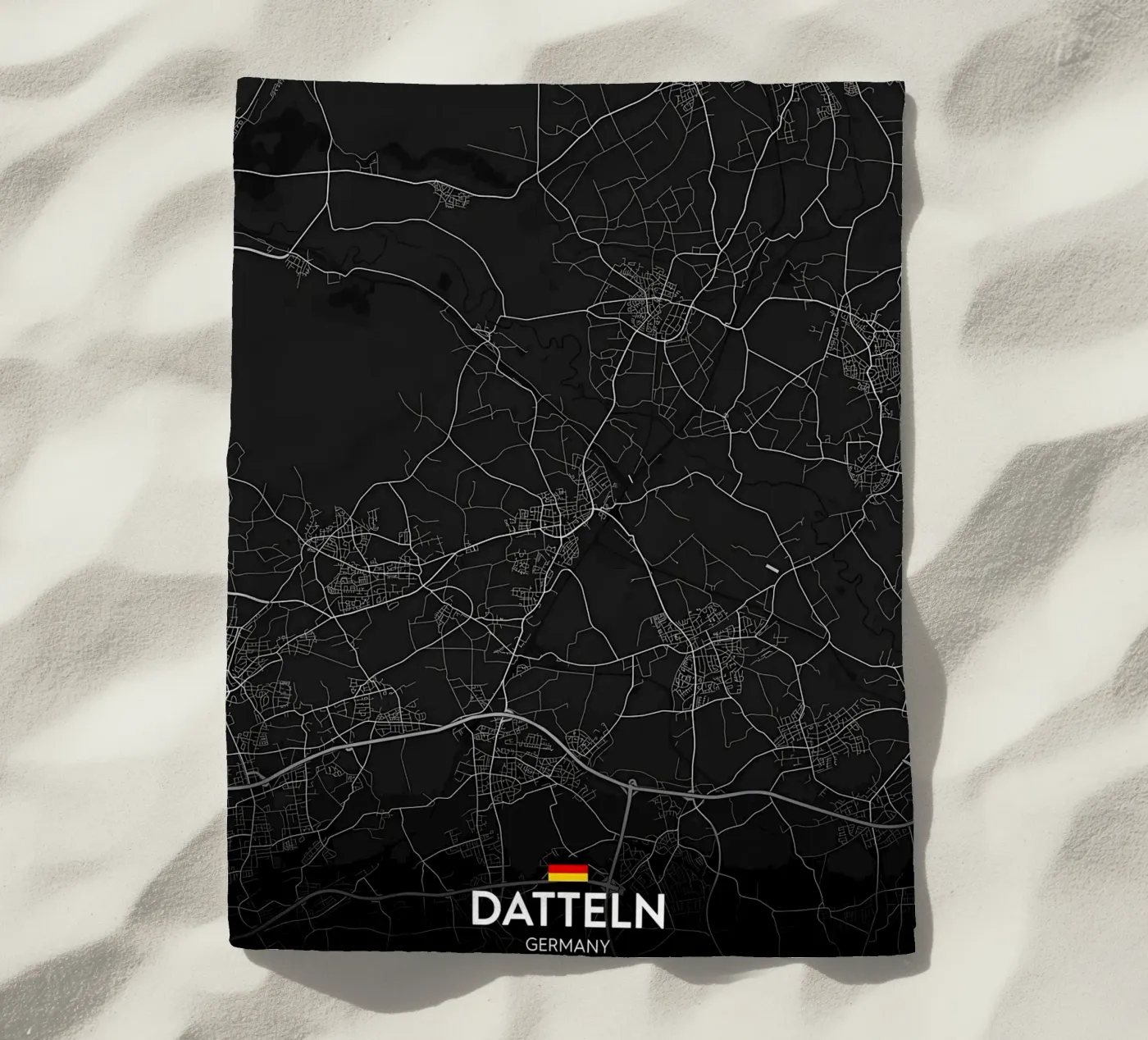 Dates DE beach towel by Christopher Adams