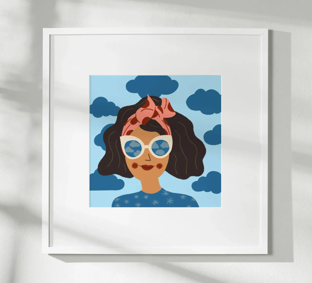 Abstraktes Porträt einer Frau mit Sonnenbrille Tagtraum poster da incomeforcreatives