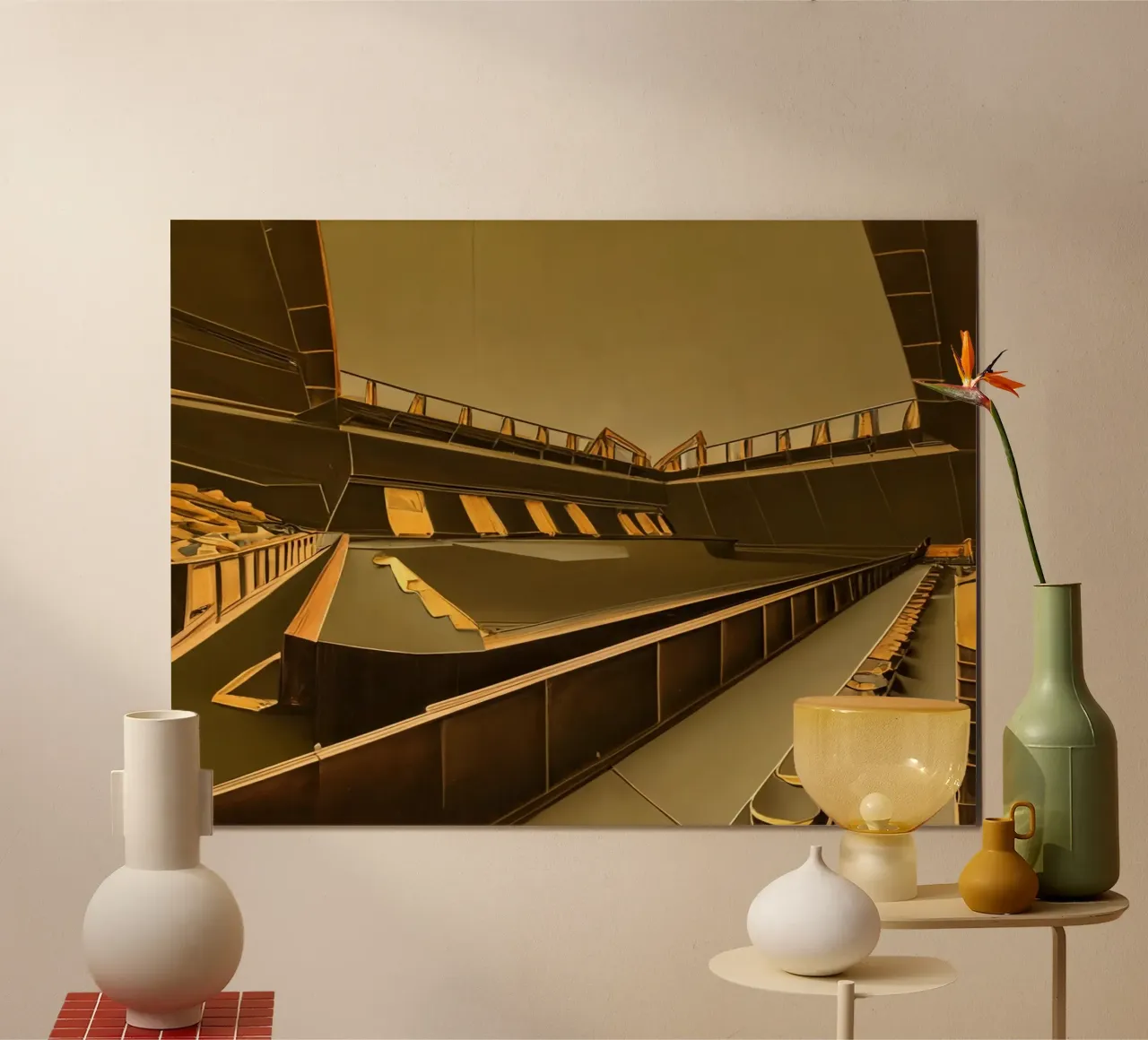 Stadio_Dortmund_3 poster con telaio in alluminio da Impressionismus by LK