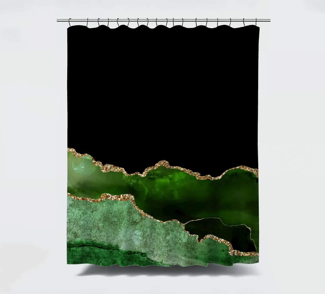 Agata verde e oro Texture 10 tenda da doccia da Gemstone Textures