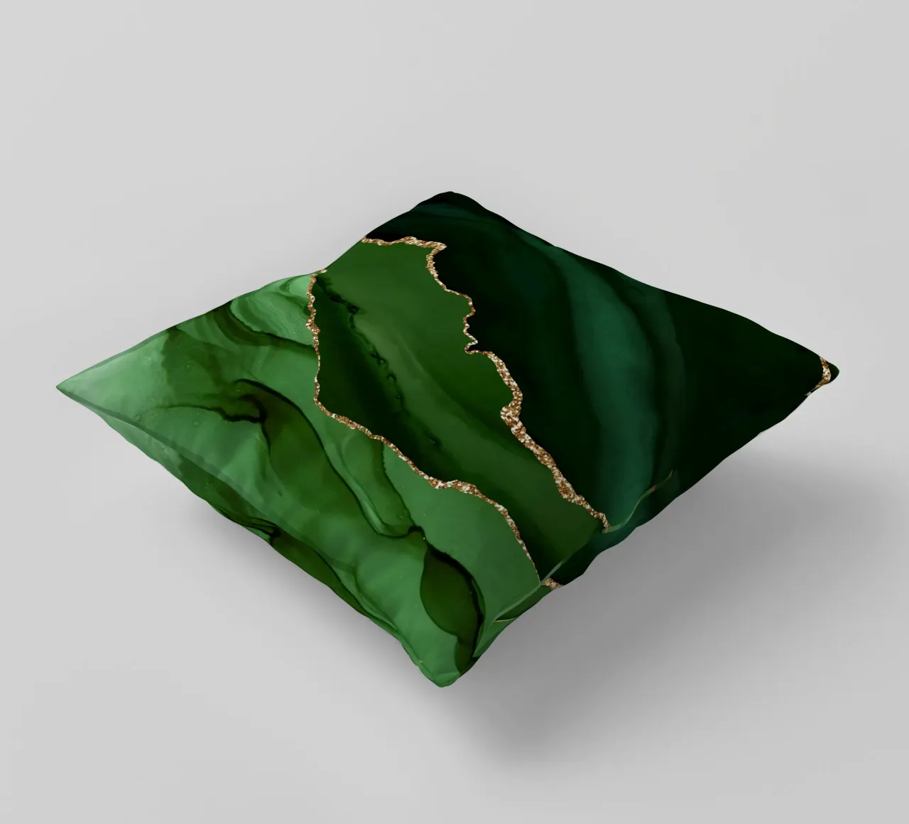 Texture agata verde e oro 12 cuscino da Gemstone Textures