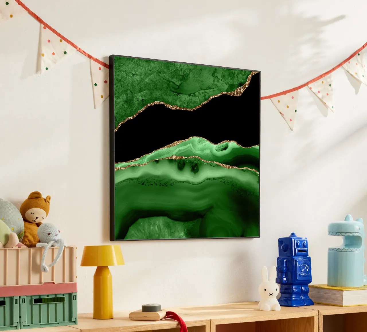 Texture agata verde e oro 13 alluminio dibond da Gemstone Textures