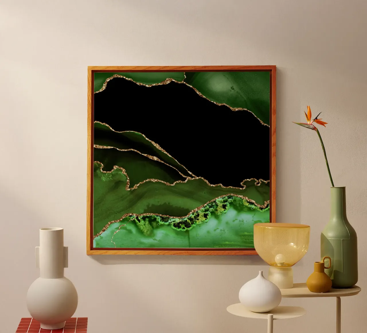 Agata verde e oro Texture 14 plexiglass da Gemstone Textures