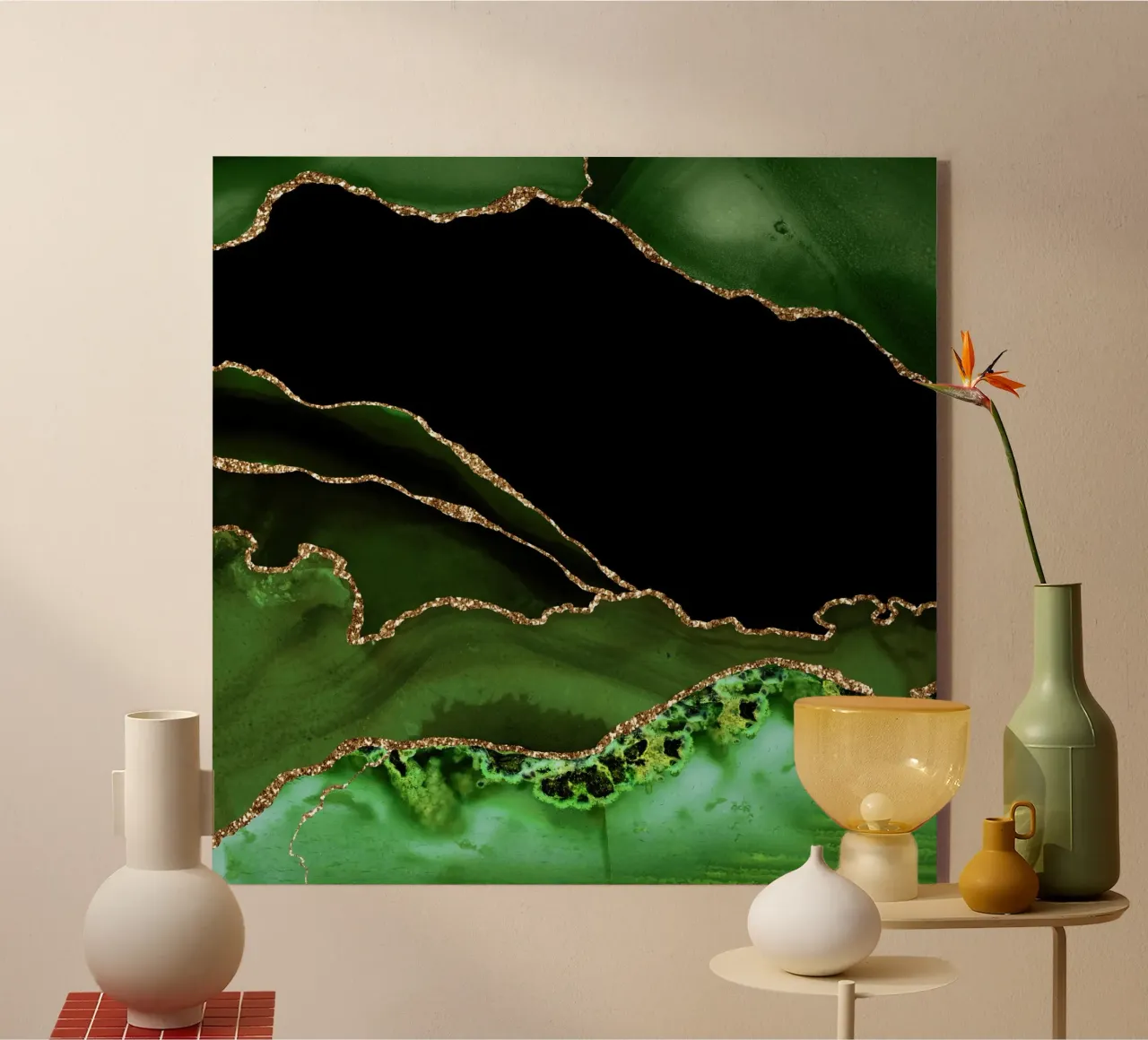 Agata verde e oro Texture 14 plexiglass da Gemstone Textures