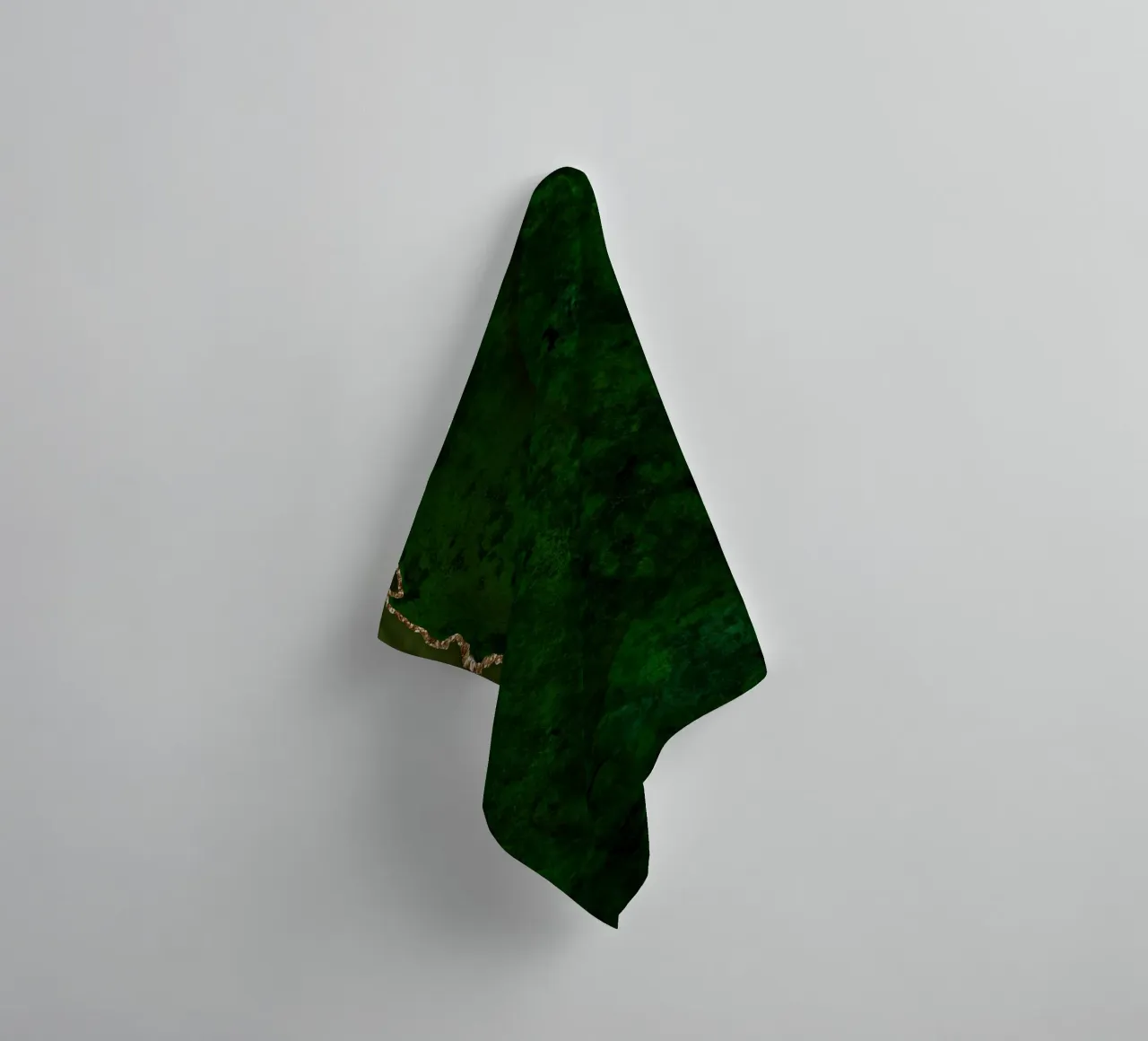 Green & Gold Agate Texture 15 towel by Gemstone Textures