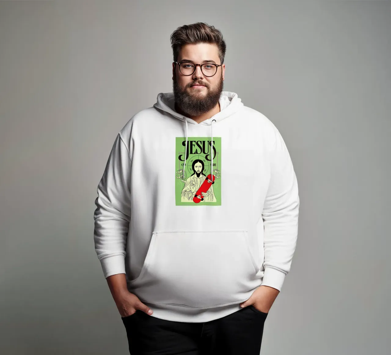 Jesus Can Slide felpa con cappuccio da Róbert Farkas